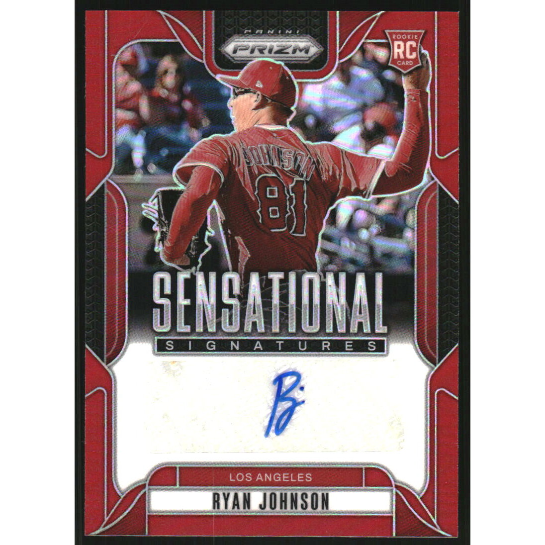 2025 Panini Prizm Sensational Signatures Prizms Red #78 Ryan Johnson. rookie card picture