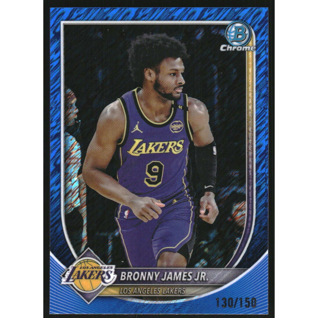 2025-26 Bowman Chrome Blue Shimmer Refractors #BCV122 Bronny James Jr.