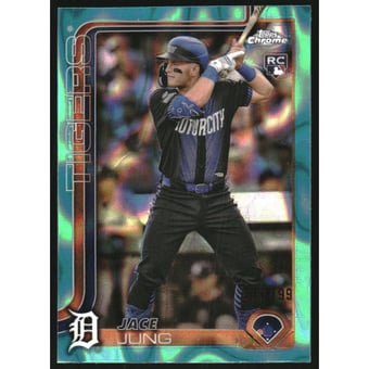 2025 Topps Chrome Aqua Lava Refractors #225 Jace Jung
