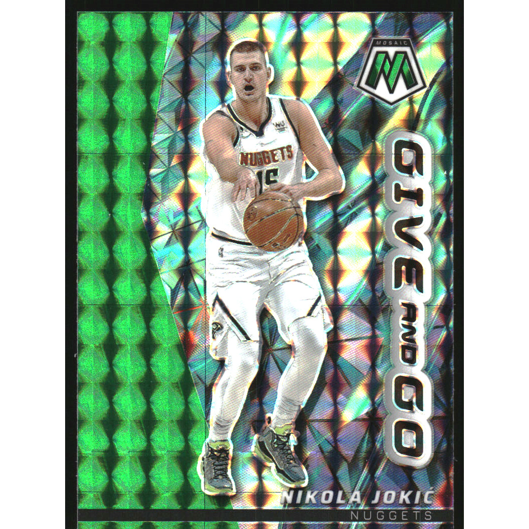 2022-23 Panini Mosaic Give and Go Mosaic Green #15 Nikola Jokic