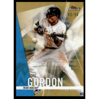2017 Finest Gold Refractors #99 Dee Gordon