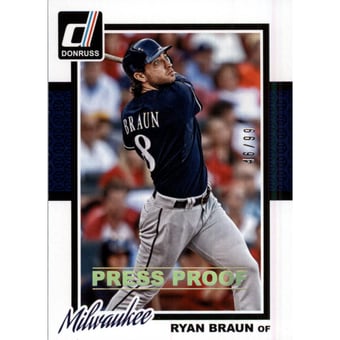 2014 Donruss Press Proofs Gold #311 Ryan Braun