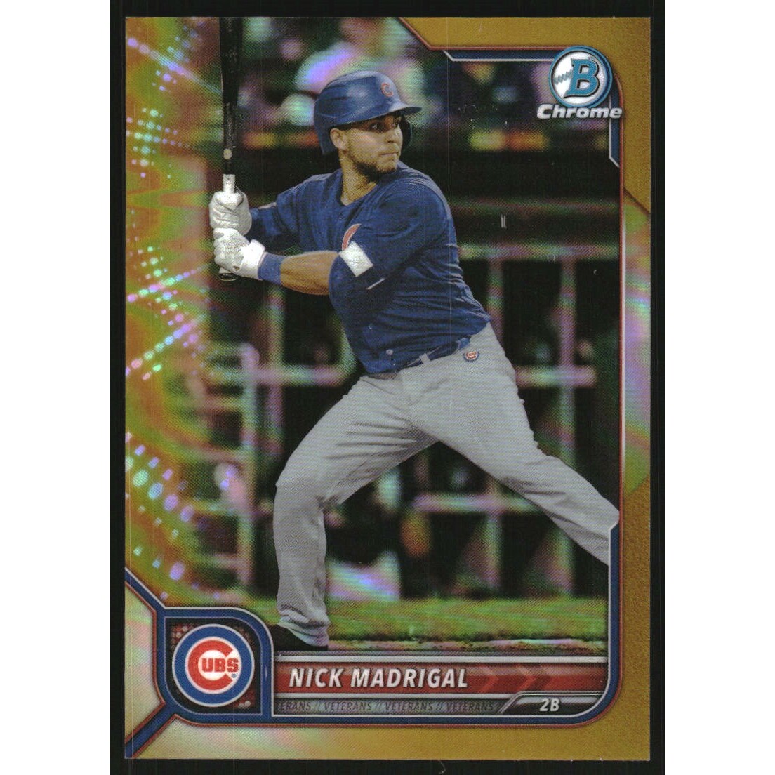 2022 Bowman Chrome Gold Refractors #4 Nick Madrigal