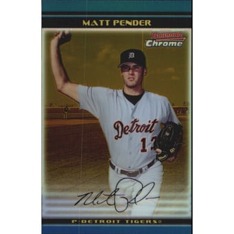 2002 Bowman Chrome Draft Gold Refractors #60 Matt Pender