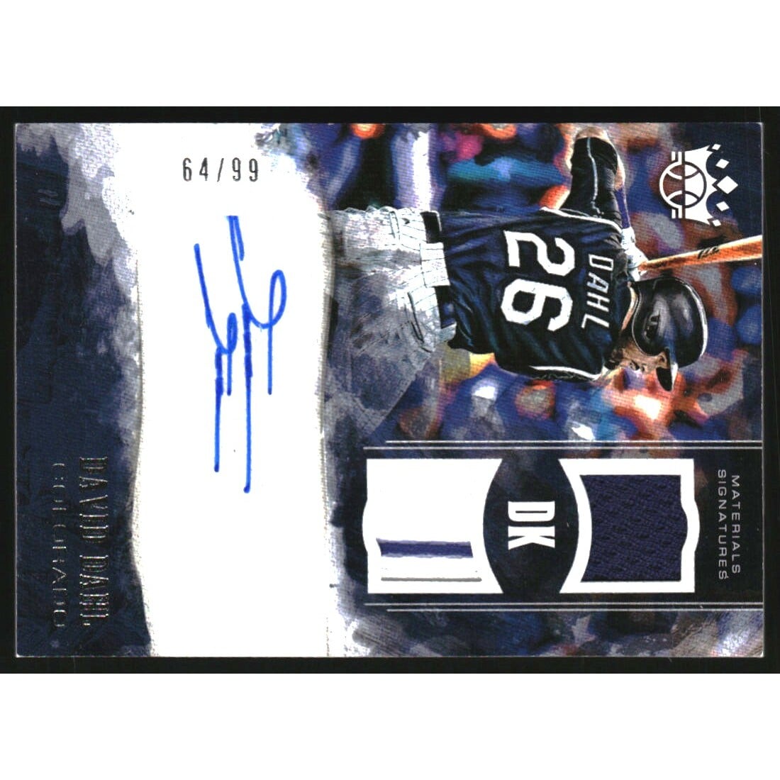 2018 Diamond Kings DK Materials Signatures #3 David Dahl/99