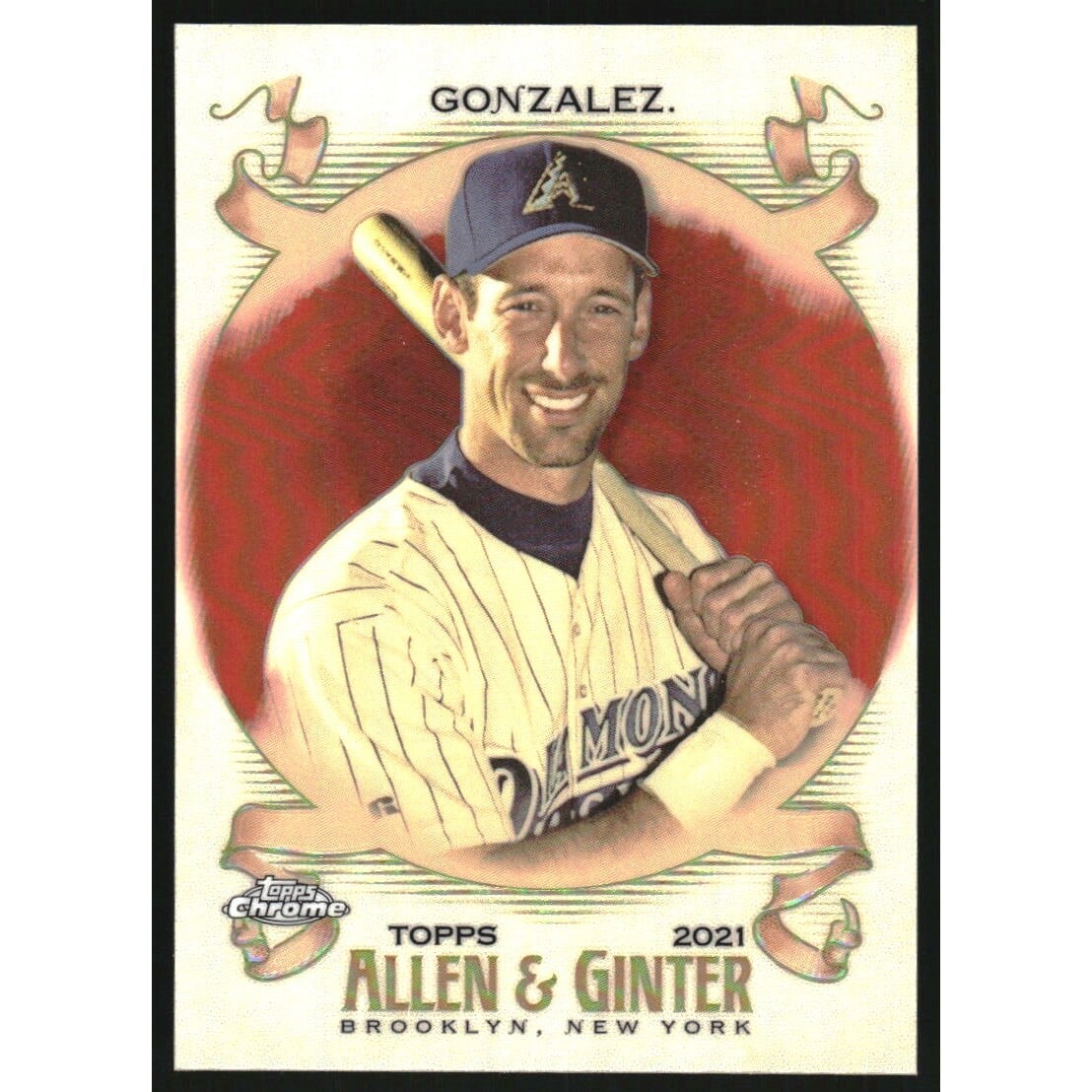 2021 Topps Allen and Ginter Chrome Orange Refractors #21 Luis Gonzalez. rookie card picture