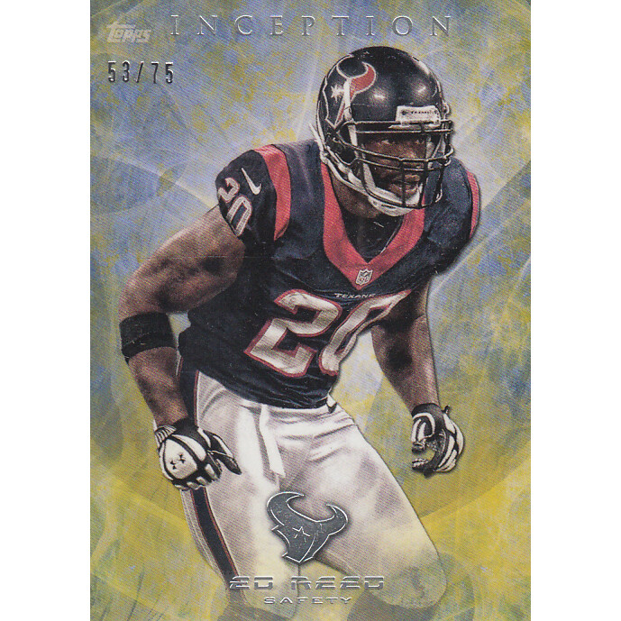 2013 Topps Inception Yellow #82 Ed Reed. rookie card picture
