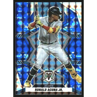 2022 Panini Mosaic Mosaic Blue Camo #158 Ronald Acuna Jr.