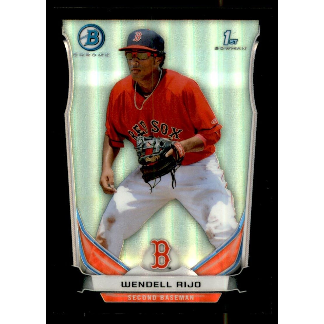 2014 Bowman Chrome Prospects Black Refractors #BCP12 Wendell Rijo. rookie card picture
