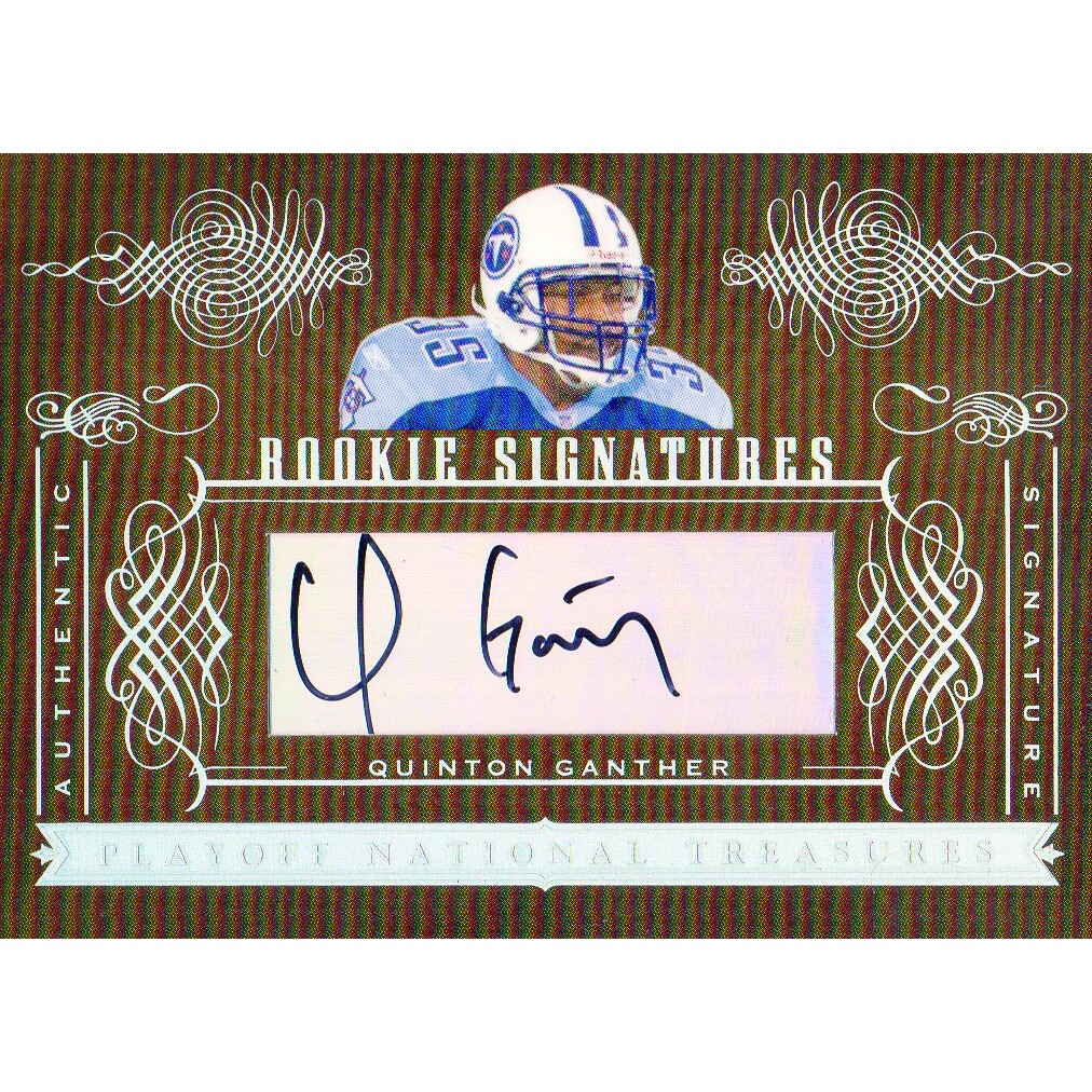 2006 Playoff National Treasures #178 Quinton Ganther AU RC