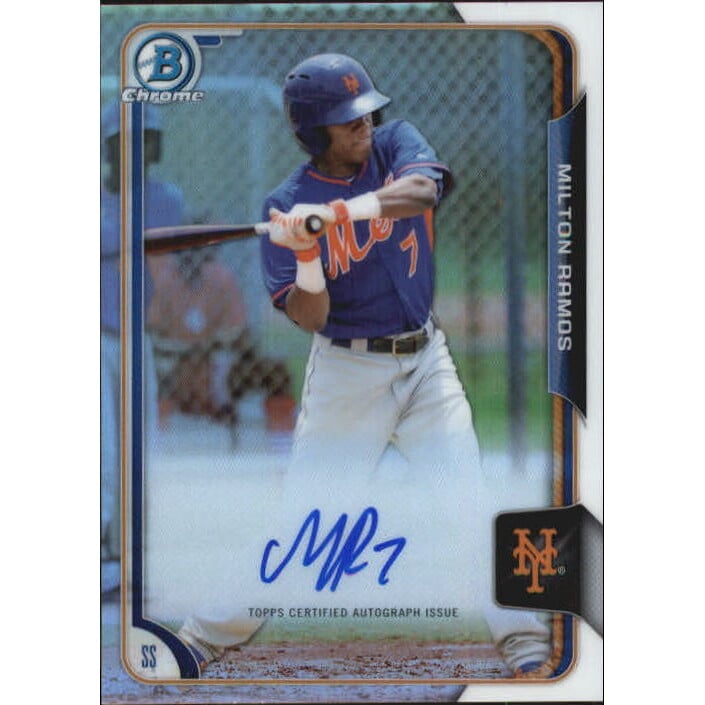 2015 Bowman Chrome Prospect Autographs Refractors #BCAPMRA Milton Ramos