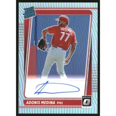 2021 Donruss Optic Rated Rookies Signatures Holo #48 Adonis Medina