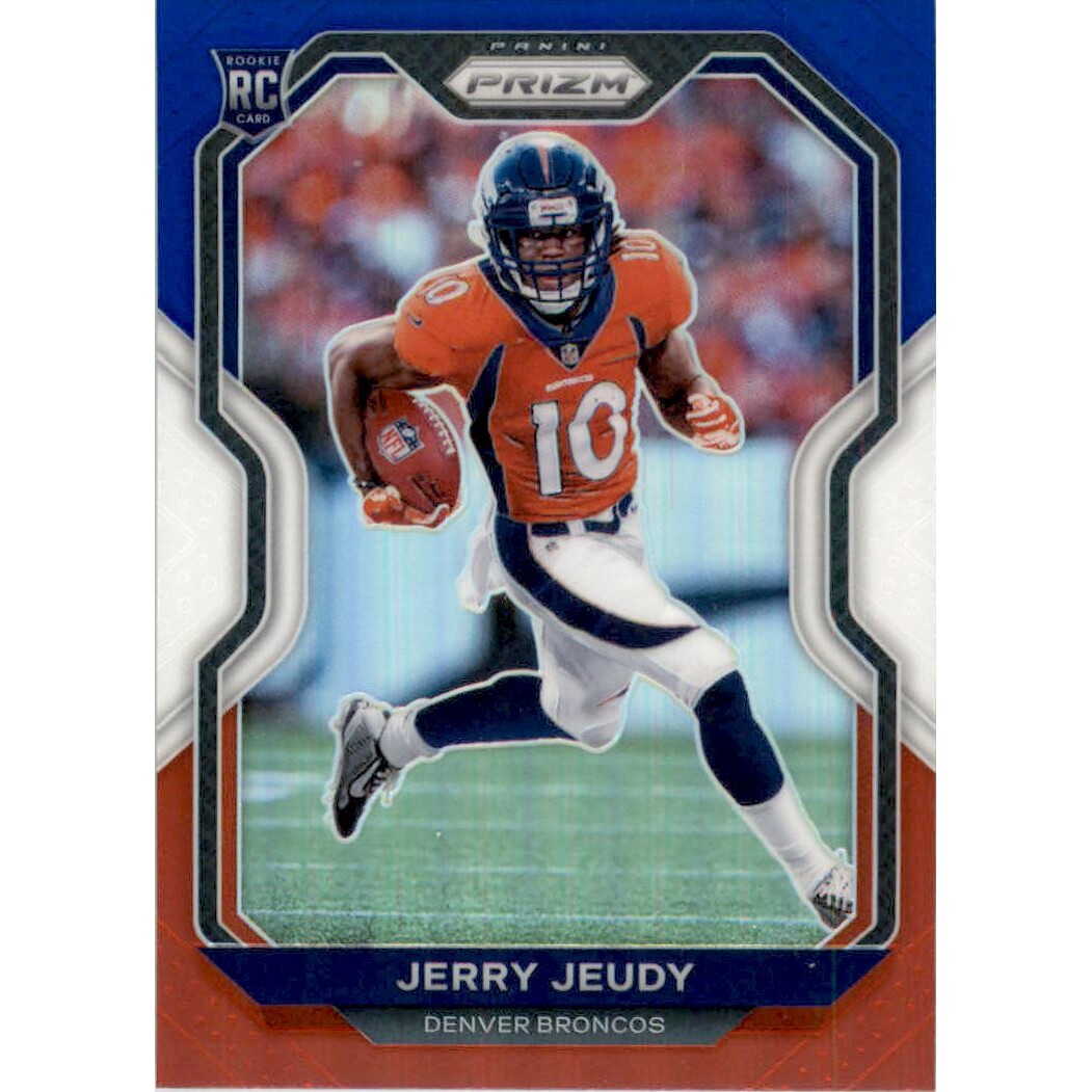 2020 Panini Prizm Prizms Red White and Blue #314 Jerry Jeudy
