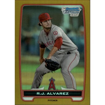 2012 Bowman Chrome Draft Draft Picks Gold Refractors #BDPP46 R.J. Alvarez