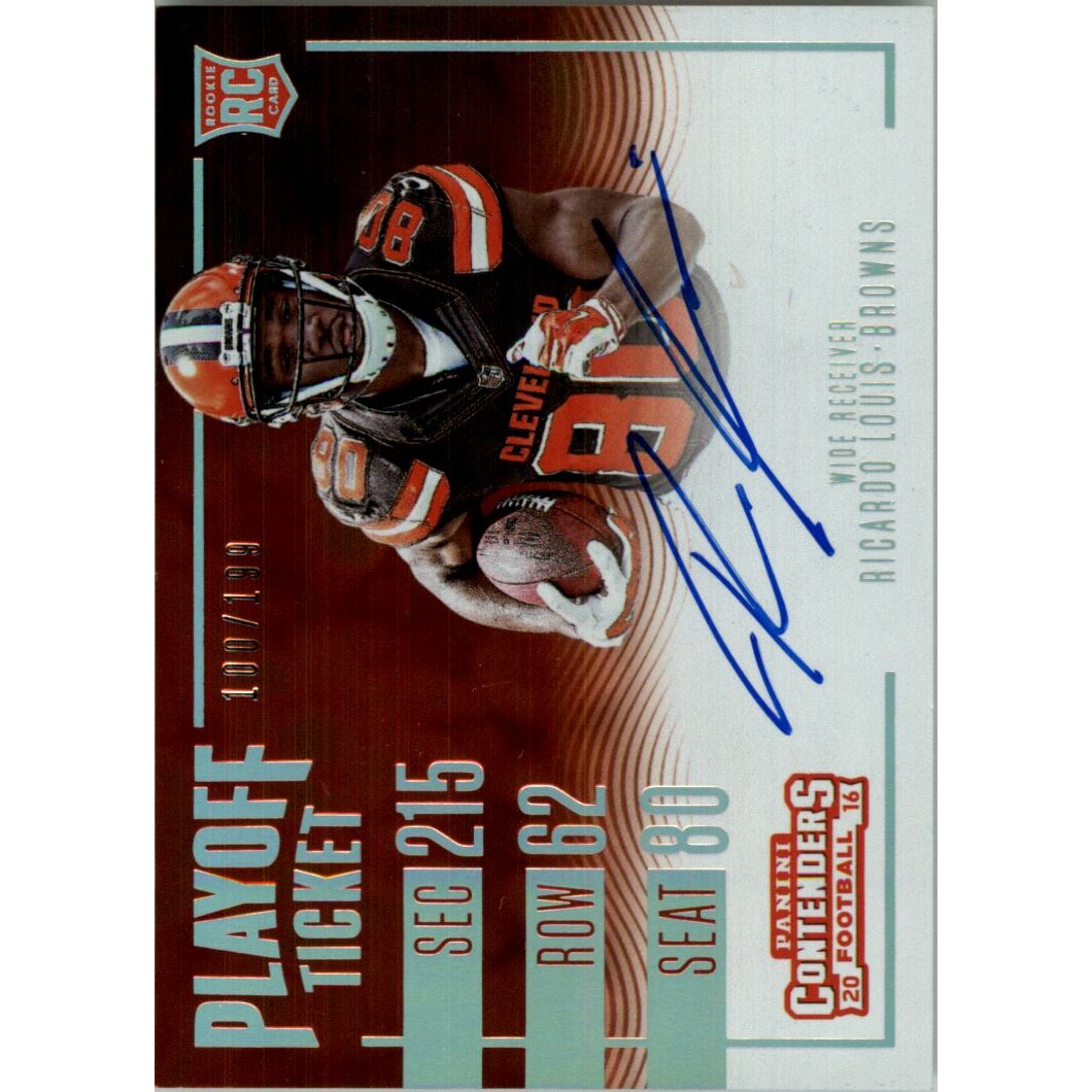 2016 Panini Contenders Playoff Ticket #375 Ricardo Louis AU/199