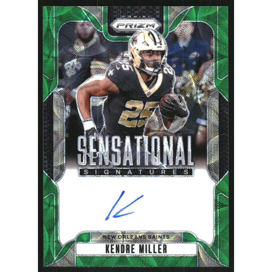 2024 Panini Prizm Sensational Signatures Prizm Green Scope #36 Kendre Miller