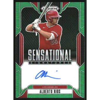 2025 Panini Prizm Sensational Signatures Prizms Green #59 Alberto Rios