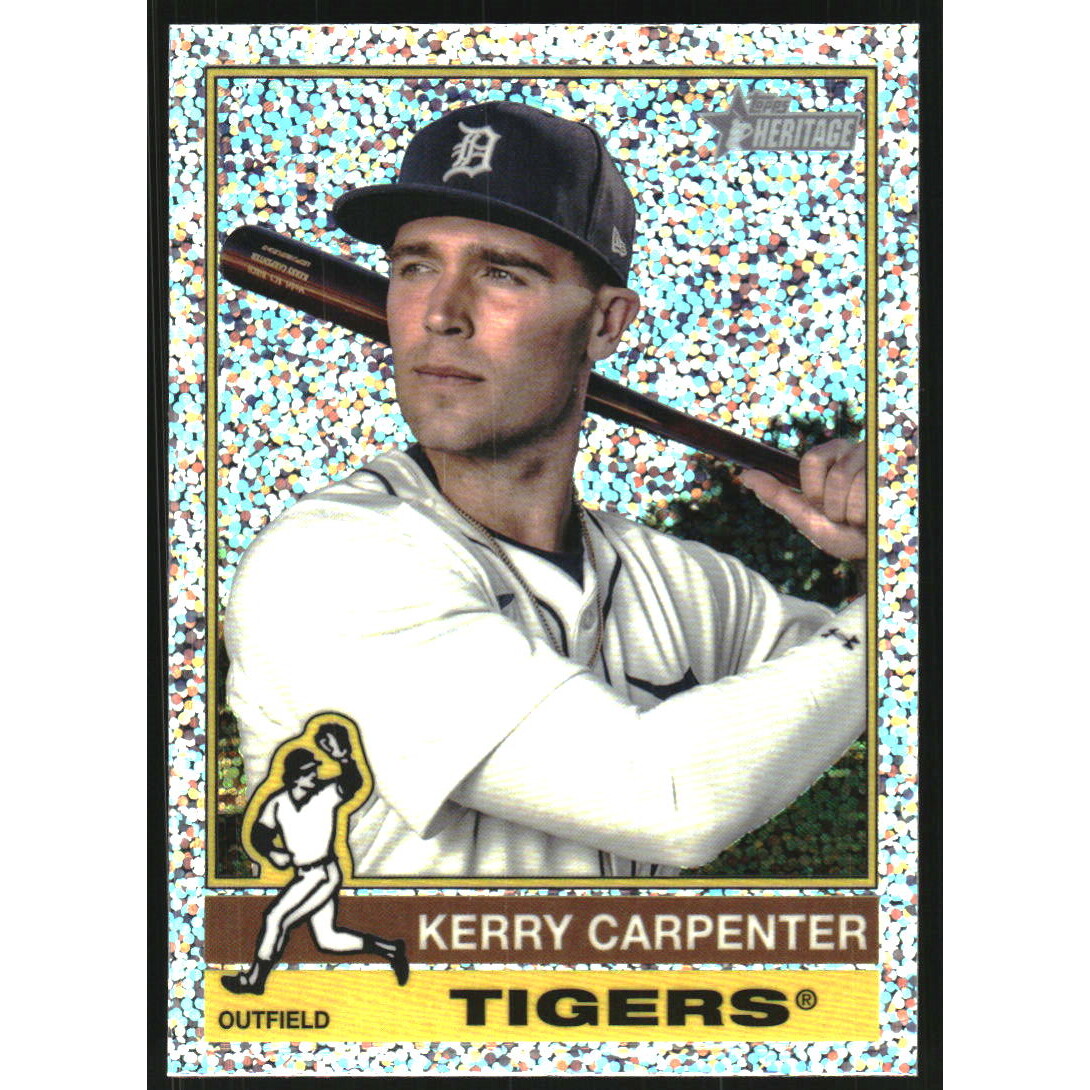 2025 Topps Heritage Chrome Silver Sparkle Refractors #226 Kerry Carpenter