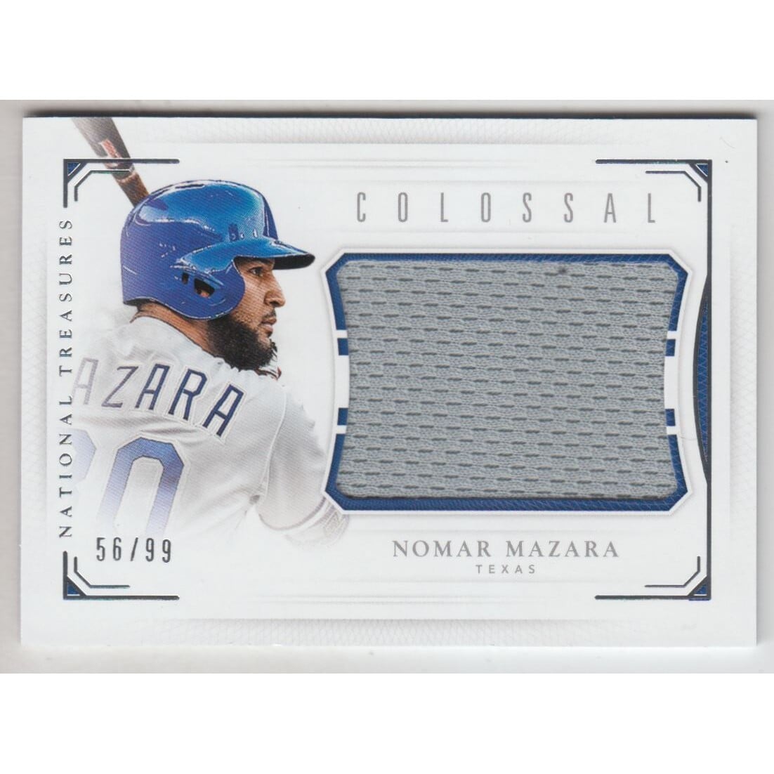 2016 Panini National Treasures Colossal Materials #CNM Nomar Mazara/99