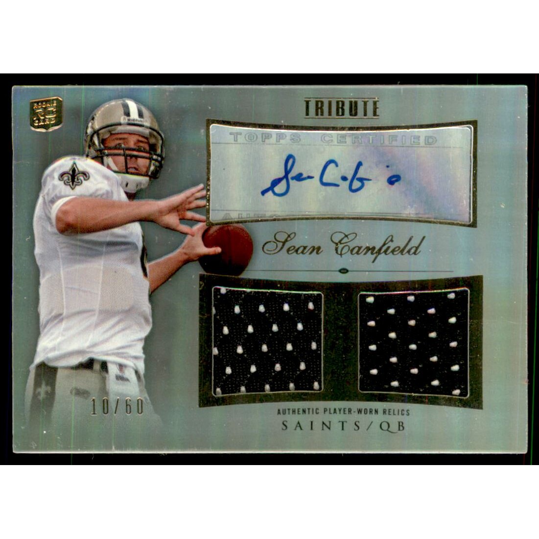 2010 Topps Tribute Autographed Dual Relics #ADRSC Sean Canfield/60