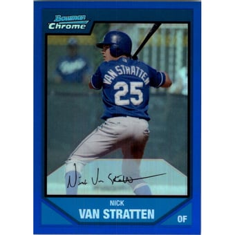 2007 Bowman Chrome Prospects Blue Refractors #BC201 Nick Van Stratten