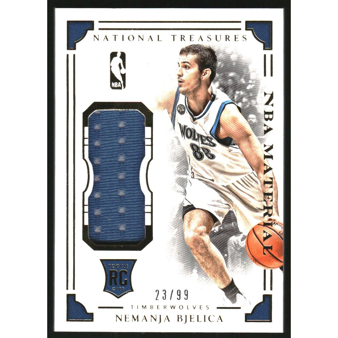 2015-16 Panini National Treasures NBA Rookie Materials #24 Nemanja Bjelica/99
