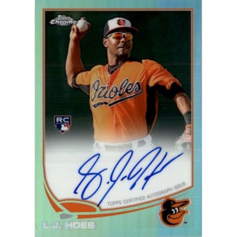 2013 Topps Chrome Rookie Autographs Refractors #154 L.J. Hoes
