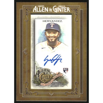 2022 Topps Allen and Ginter Framed Mini Autographs #MAYH Yonny Hernandez
