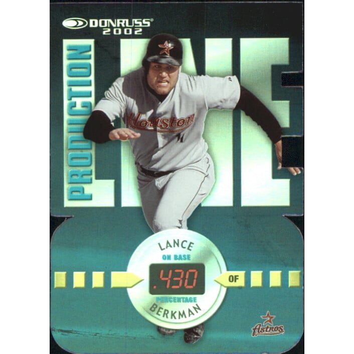 2002 Donruss Production Line Die Cuts #6 Lance Berkman OBP/100*
