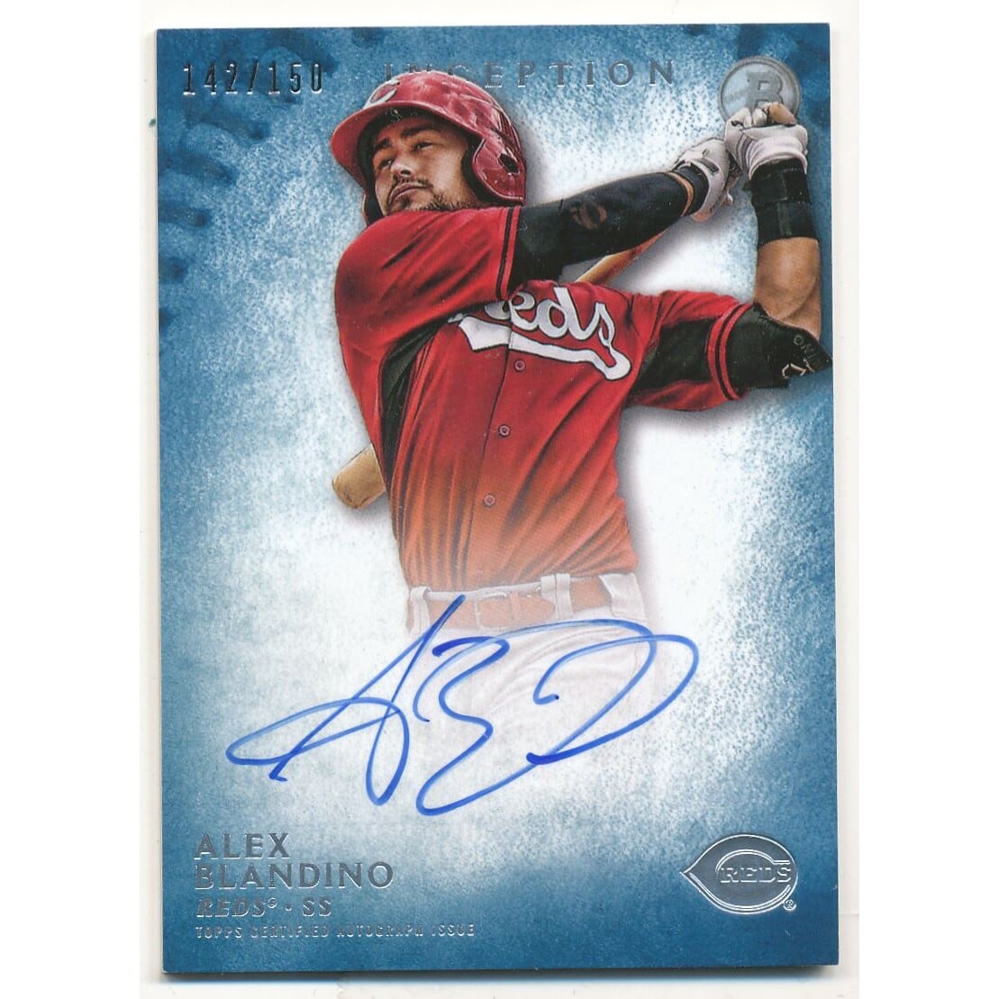 2015 Bowman Inception Prospect Autographs Blue #PAABL Alex Blandino