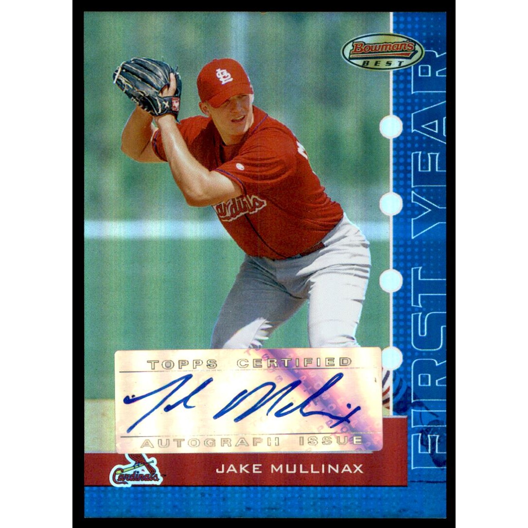 2005 Bowman's Best Blue #139 Jake Mullinax FY AU