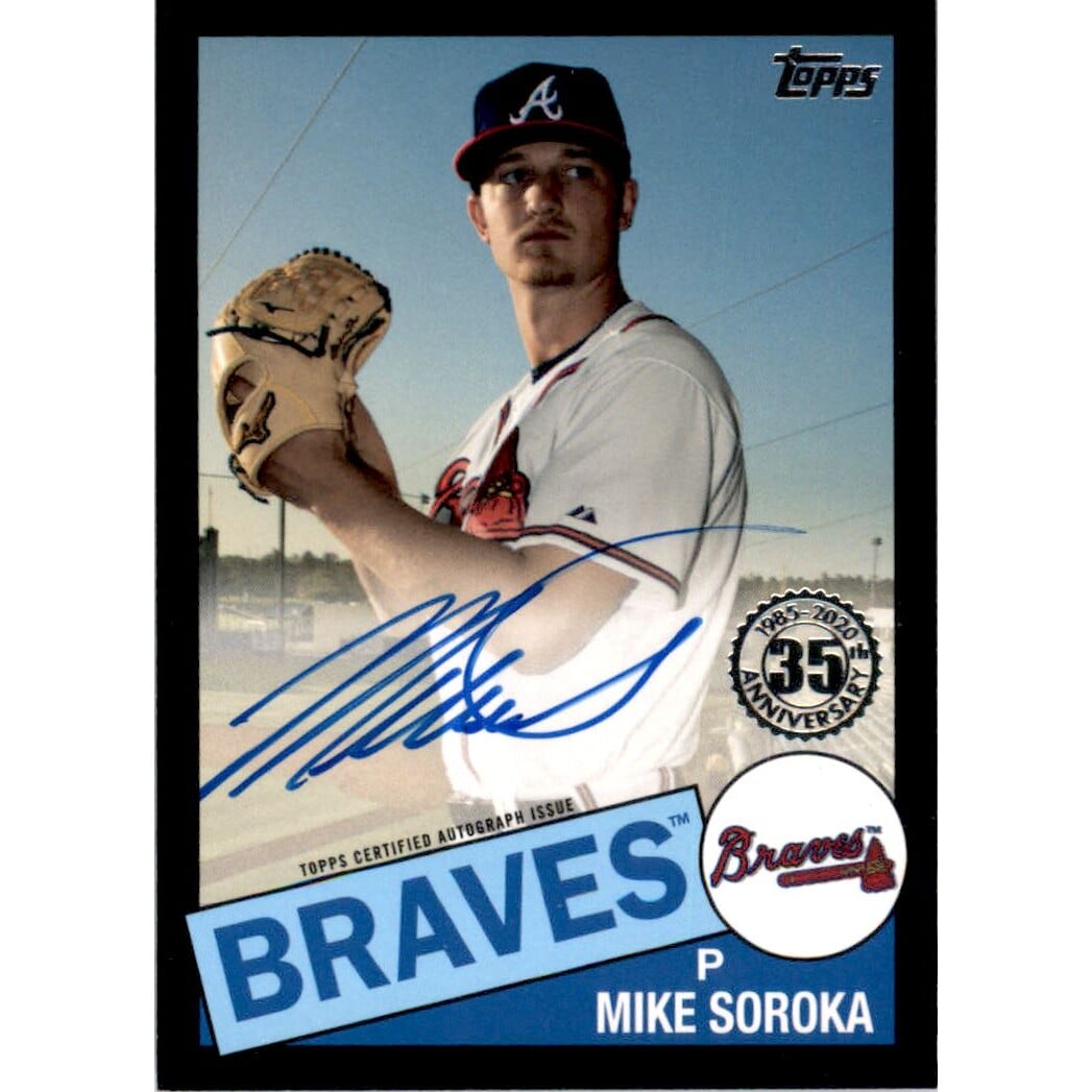 2020 Topps '85 Topps Autographs Black #85AMSO Mike Soroka/199