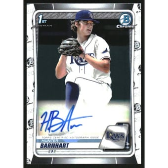 2020 Bowman Chrome Draft Autographs #CDAHB Hunter Barnhart