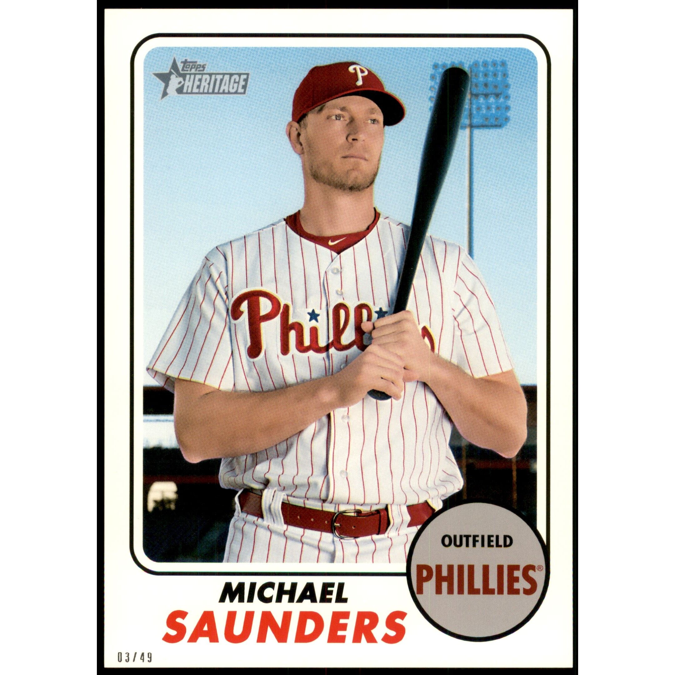 2017 Topps Heritage 5x7 #594 Michael Saunders