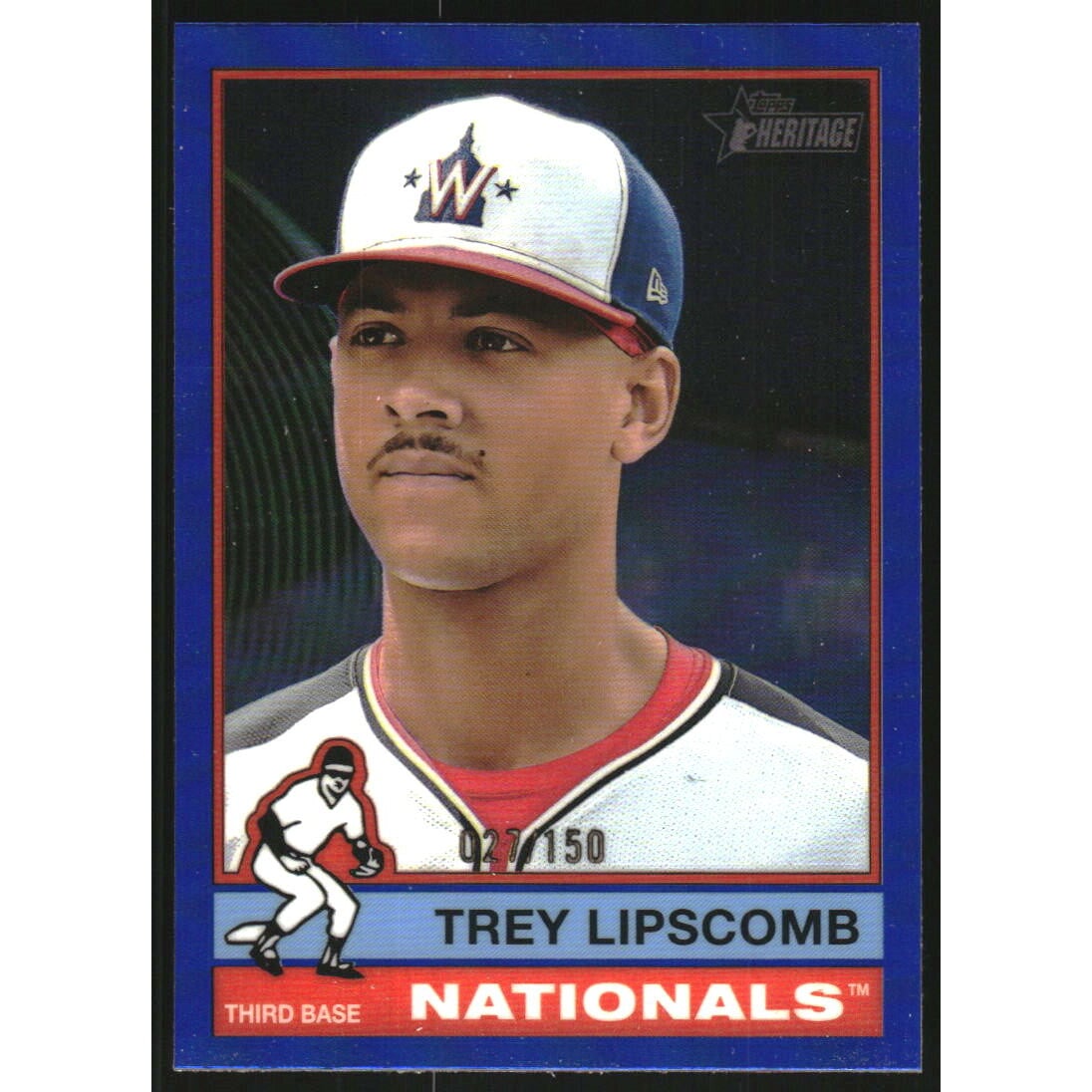 2025 Topps Heritage Chrome Blue Refractors #115 Trey Lipscomb