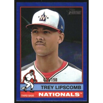 2025 Topps Heritage Chrome Blue Refractors #115 Trey Lipscomb
