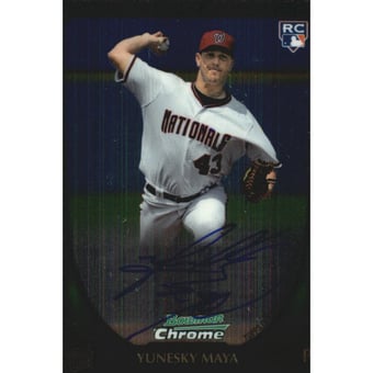 2011 Bowman Chrome Rookie Autographs #200 Yunesky Maya