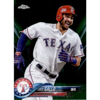 2018 Topps Chrome Green Refractors #108 Joey Gallo