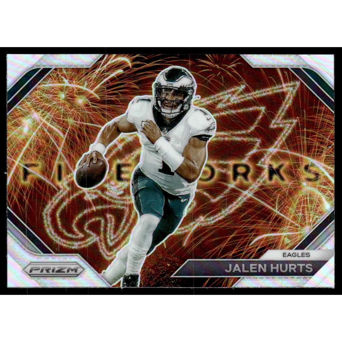2023 Panini Prizm Fireworks Prizms Silver #1 Jalen Hurts