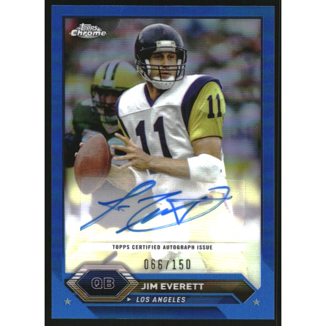 2023 Topps Composite Chrome Autographs Blue Refractors #TCAJEV Jim Everett. rookie card picture