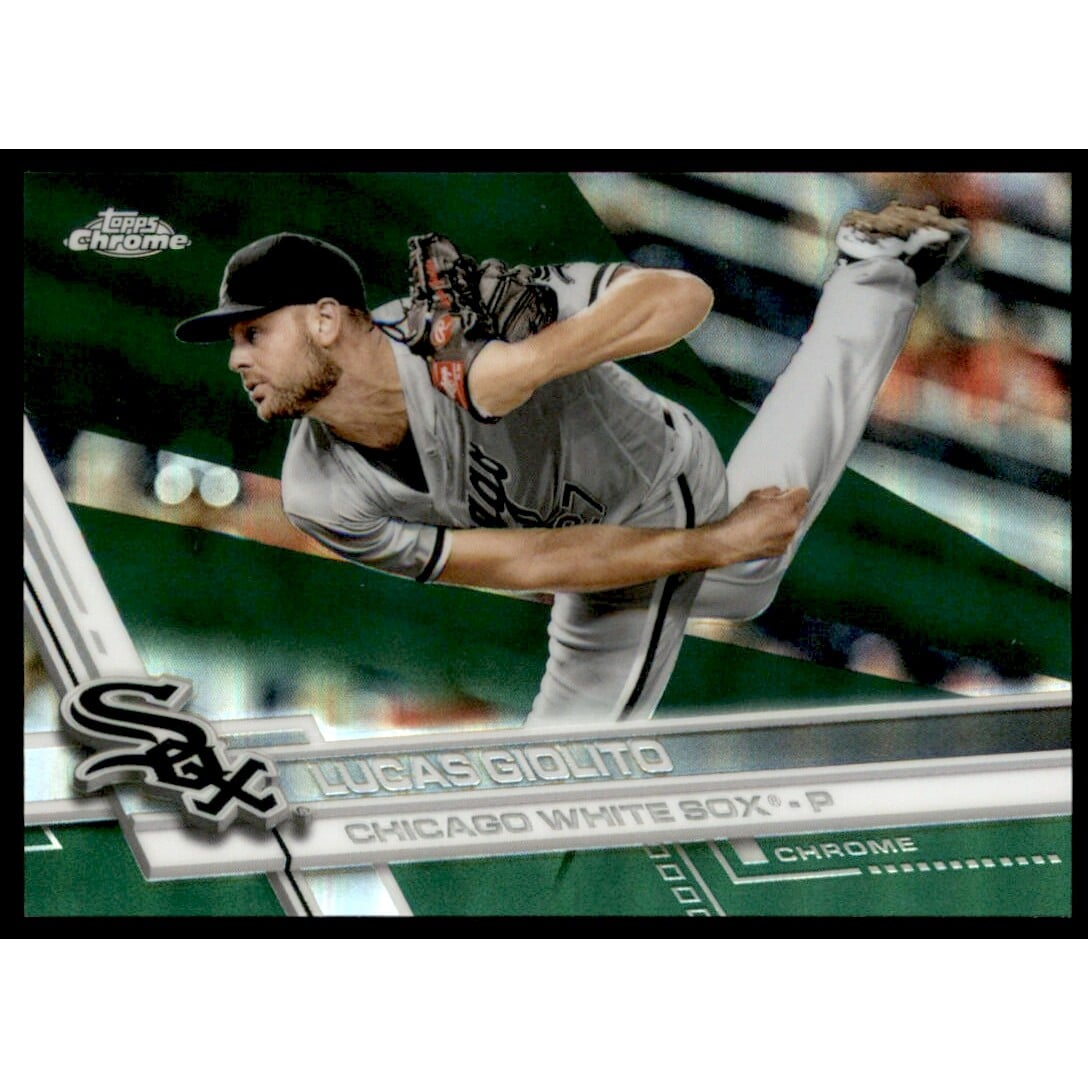 2017 Topps Chrome Green Refractors #104 Lucas Giolito. rookie card picture