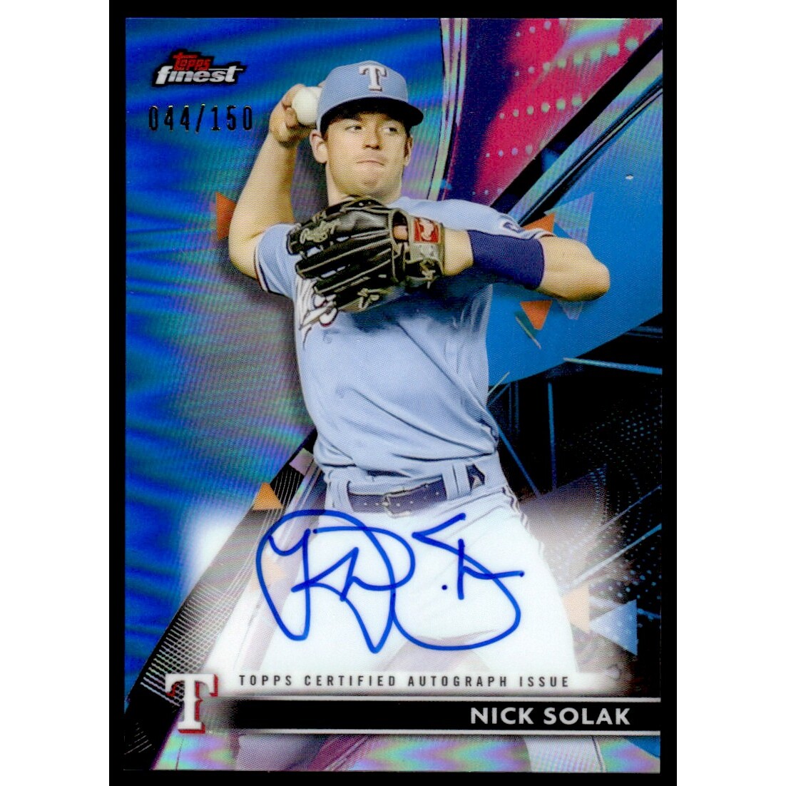 2021 Finest Autographs Blue Refractors #FANS Nick Solak