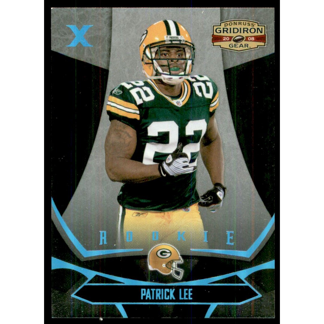 2008 Donruss Gridiron Gear Platinum Holofoil X's #176 Patrick Lee. rookie card picture