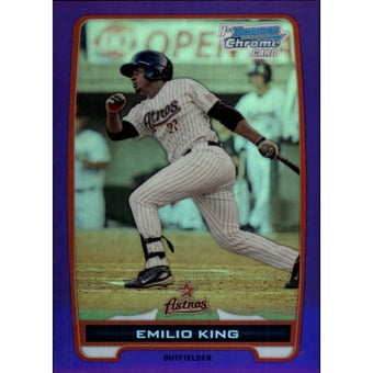 2012 Bowman Chrome Prospects Purple Refractors #BCP65 Emilio King