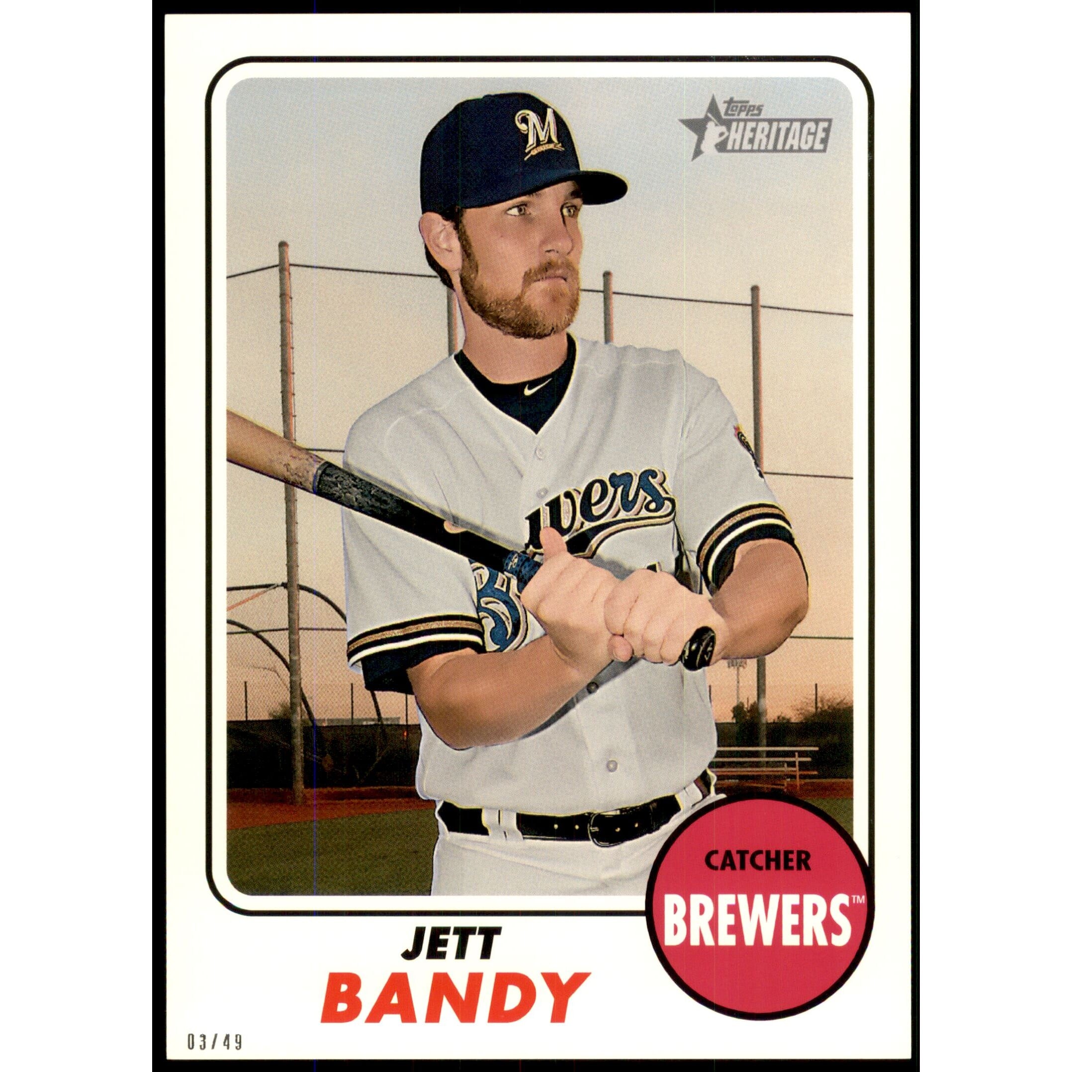 2017 Topps Heritage 5x7 #679 Jett Bandy. rookie card picture