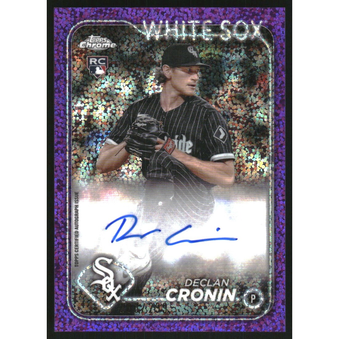 2024 Topps Chrome Rookie Autographs Purple Speckle Refractors #RADCR Declan Cronin. rookie card picture