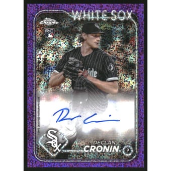 2024 Topps Chrome Rookie Autographs Purple Speckle Refractors #RADCR Declan Cronin