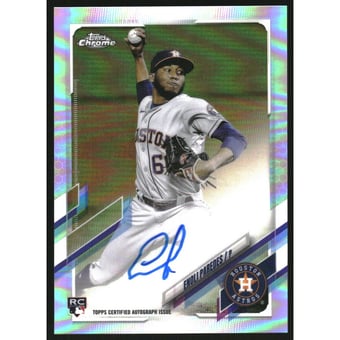2021 Topps Chrome Rookie Autographs Refractors #RAEP Enoli Paredes