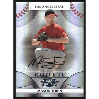 2008 Donruss Threads Signatures Platinum #123 Mason Tobin/25