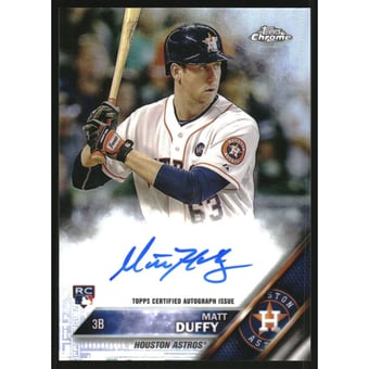 2016 Topps Chrome Rookie Autographs Refractors #RAMD Matt Duffy